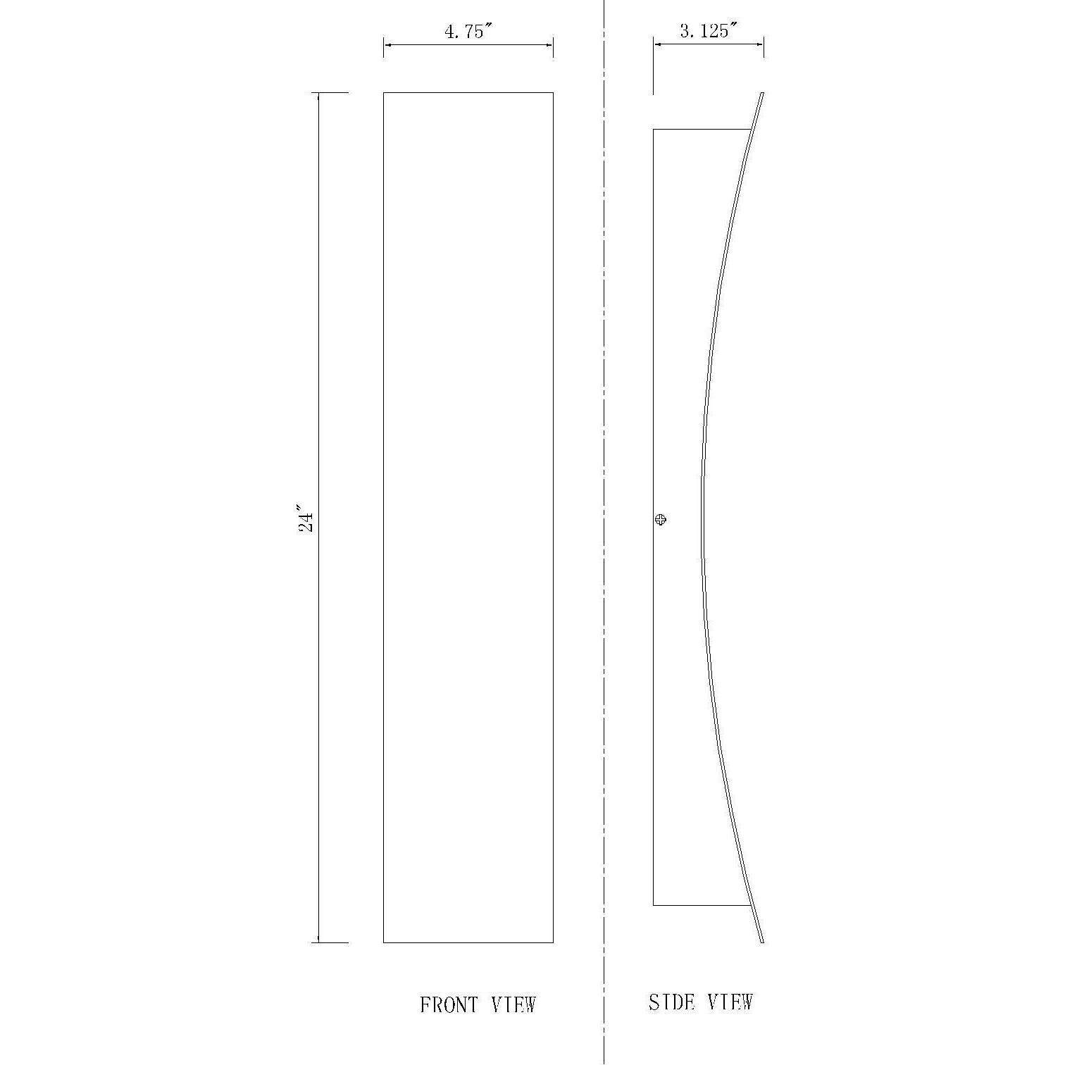 Landrum LED 24 inch Black Outdoor Wall Light