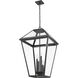 Talbot 4 Light 19.5 inch Black Outdoor Chain Mount Ceiling Fixture