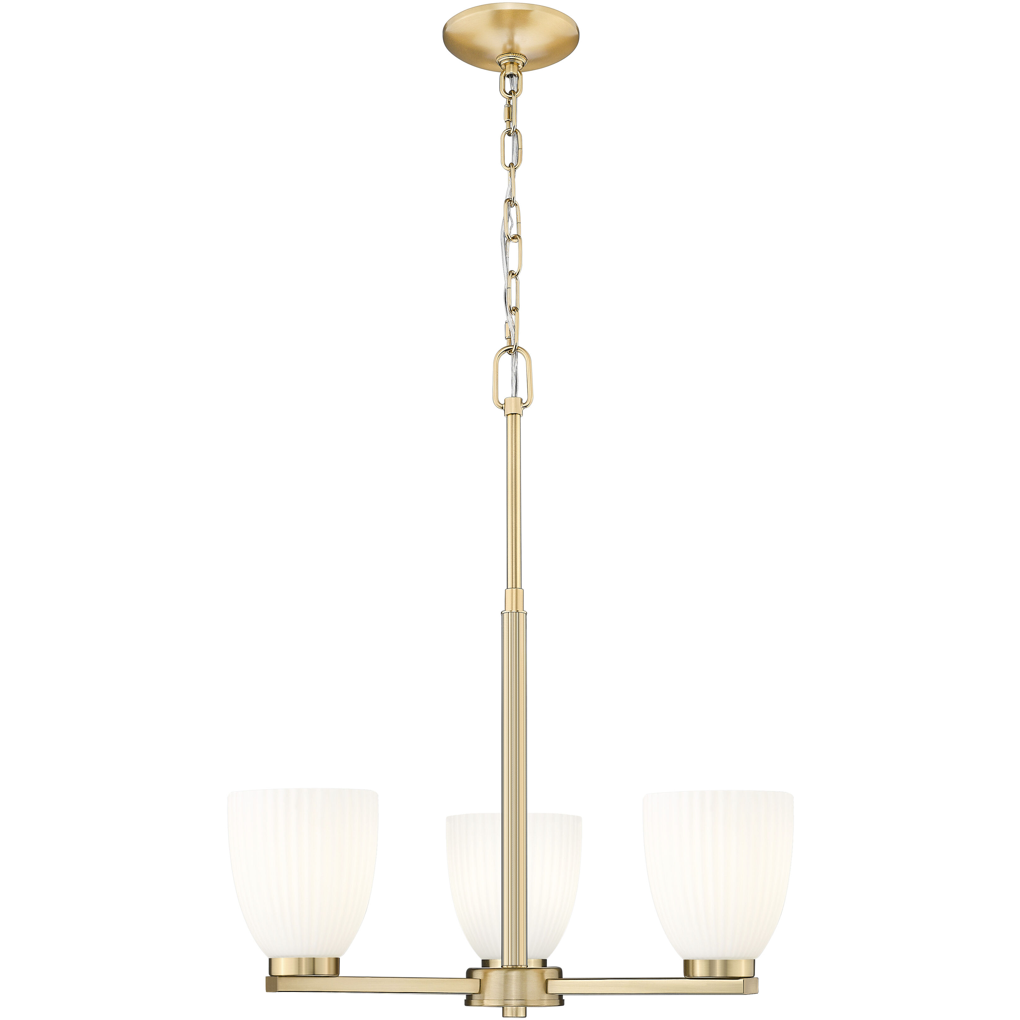 Naya 3 Light 19.25 inch Modern Gold Chandelier Ceiling Light