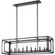 Easton 9 Light 44 inch Matte Black Linear Chandelier Ceiling Light