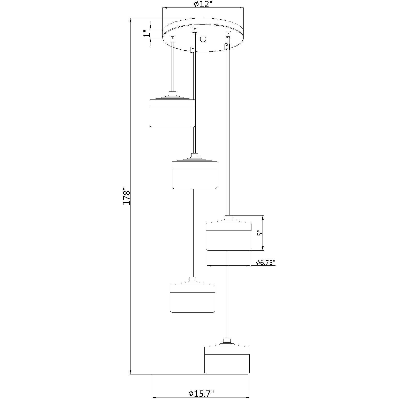 Renaud LED 15.75 inch Modern Gold Chandelier Ceiling Light