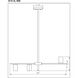 Calumet 3 Light 32 inch Matte Black and Olde Brass Linear Chandelier Ceiling Light