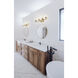 Landon 4 Light 32 inch Modern Gold Vanity Wall Light