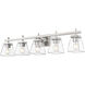 Lauren 5 Light 39 inch Brushed Nickel Vanity Wall Light