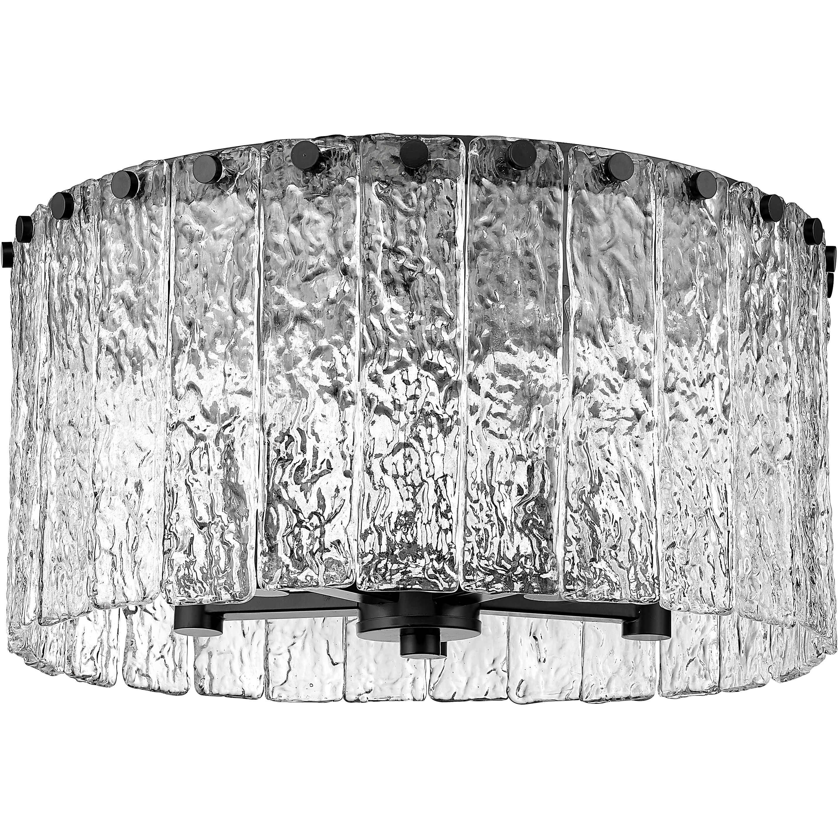 Glacier 5 Light 16.75 inch Matte Black Flush Mount Ceiling Light