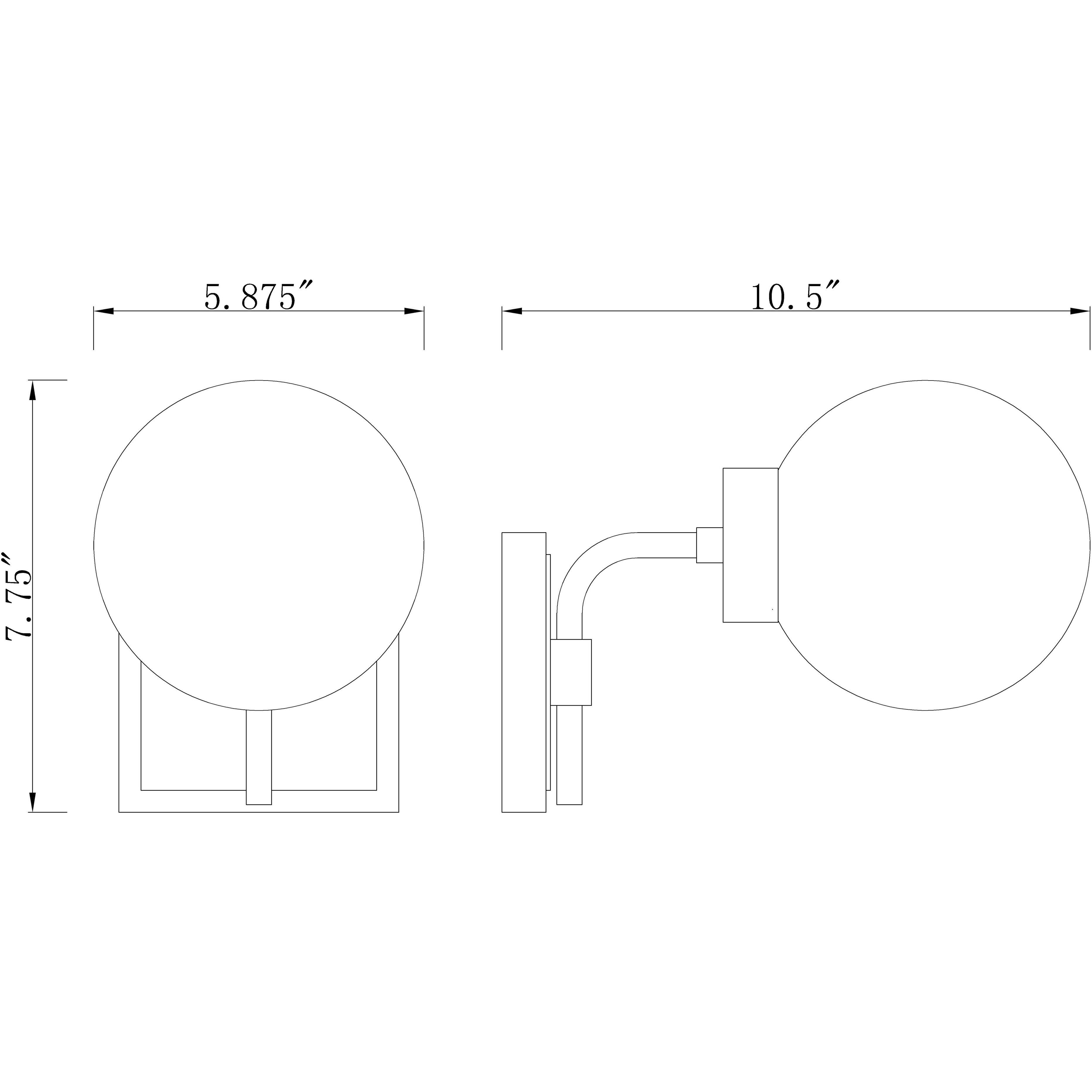 Parsons 1 Light 6 inch Matte Black and Olde Brass Wall Sconce Wall Light