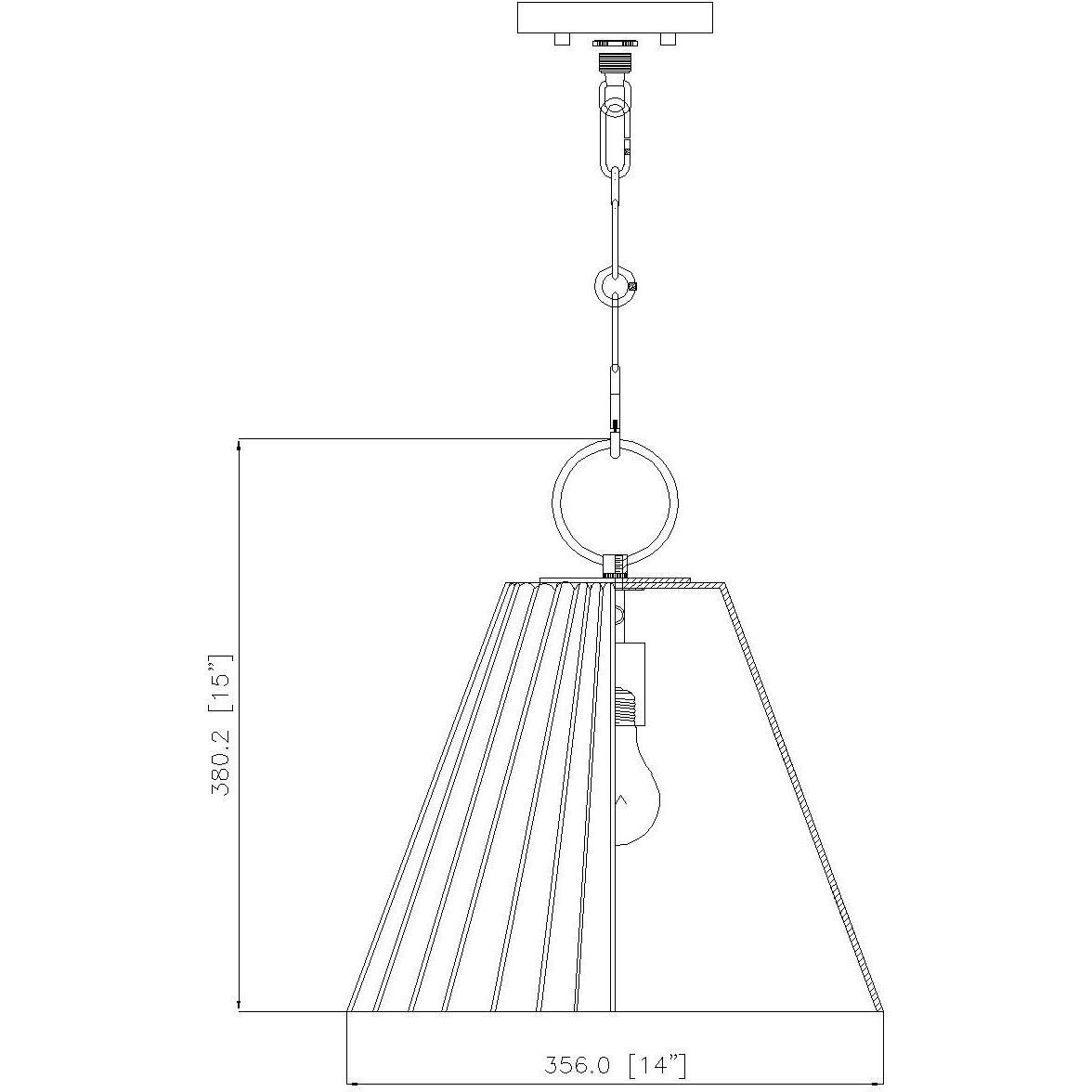 Alaric 1 Light 14 inch Polished Nickel Pendant Ceiling Light