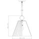 Alaric 1 Light 14 inch Polished Nickel Pendant Ceiling Light