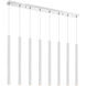 Forest LED 44.25 inch Chrome Linear Chandelier Ceiling Light in 8, 30, Chrome Steel