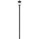 Davina 4 Light 119.25 inch Black Outdoor Post Mounted Fixture in G9