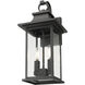 Tiberius 2 Light 18 inch Black Outdoor Wall Light