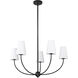 Shannon 5 Light 32 inch Matte Black Chandelier Ceiling Light