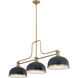 Melange 3 Light 52 inch Heritage Brass Billiard Ceiling Light