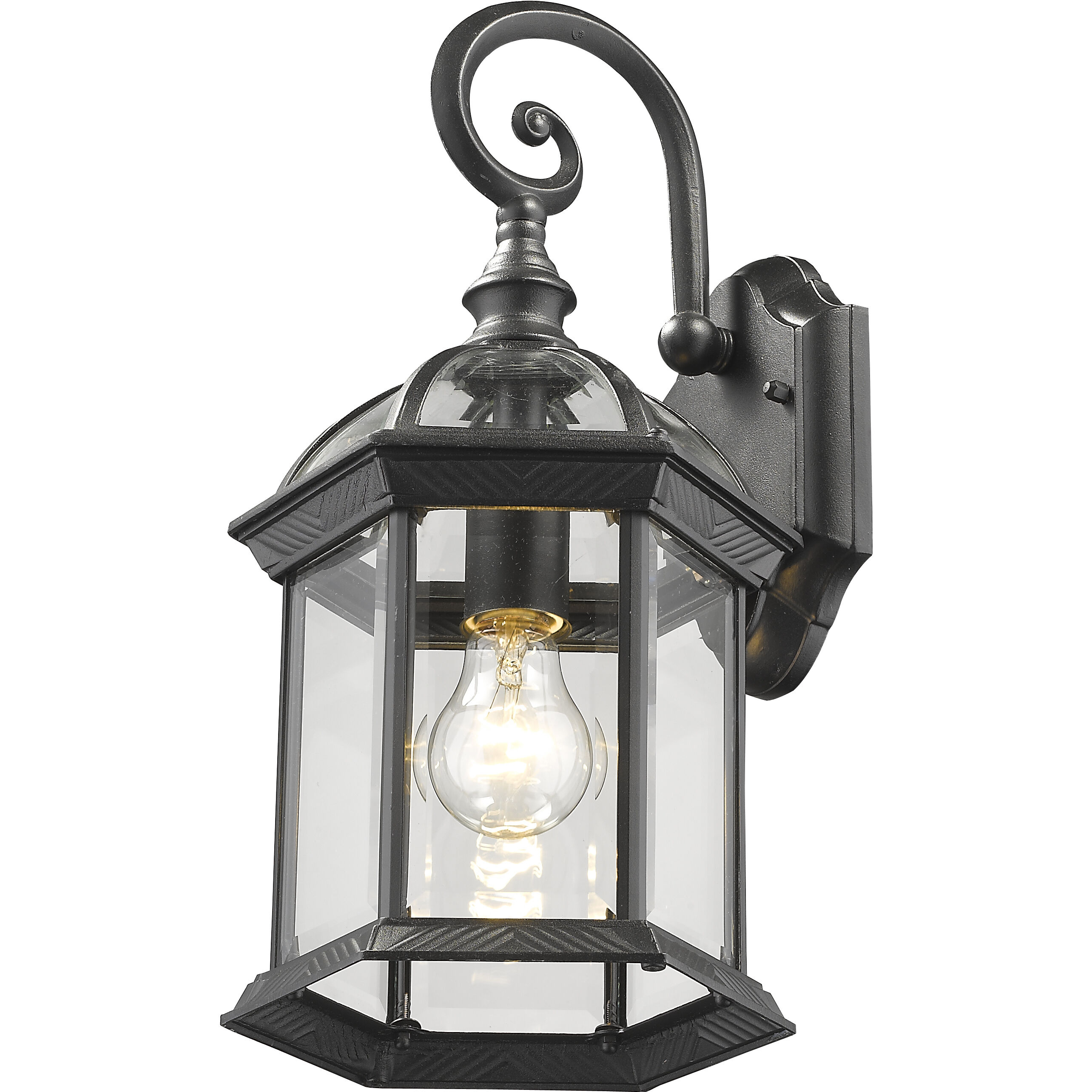 Annex 1 Light 15.75 inch Black Outdoor Wall Light