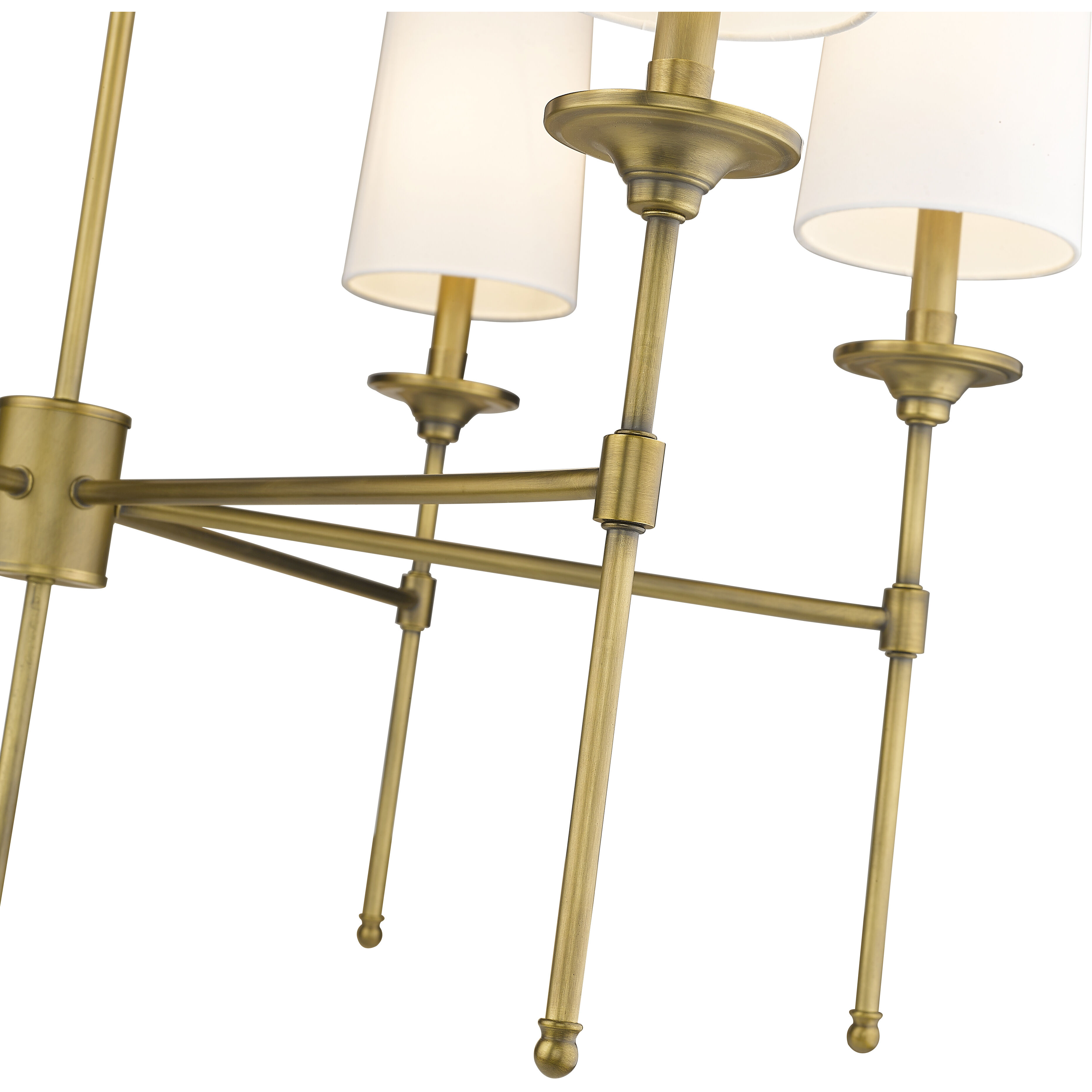 Emily 6 Light 38 inch Rubbed Brass Chandelier Ceiling Light