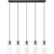 Alton 5 Light 42 inch Matte Black Linear Chandelier Ceiling Light
