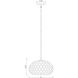 Chloe 1 Light 14 inch Matte Black Pendant Ceiling Light