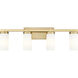 Danica 4 Light 29.5 inch Modern Gold Bath Vanity Light Wall Light