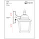 Waterdown 1 Light 8.38 inch Black Outdoor Wall Light