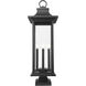 Tiberius 6 Light 36.5 inch Black Outdoor Pier Mounted Fixture