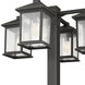 Portland 4 Light 99 inch Oil Rubbed Bronze Outdoor Post Mounted Fixture