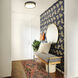 Algar LED 12 inch Matte Black and Modern Gold Flush Mount Ceiling Light