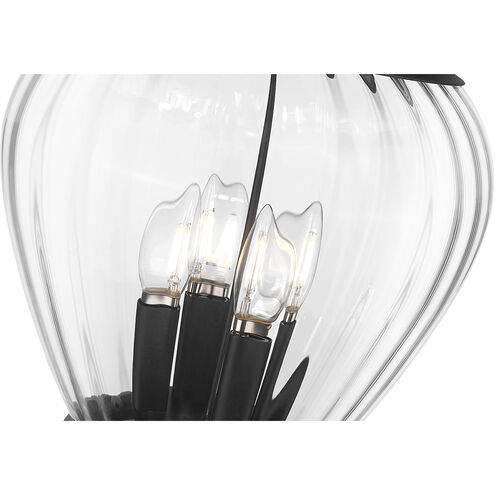 Davina 3 Light 94 inch Black Outdoor Post Mounted Fixture in G9