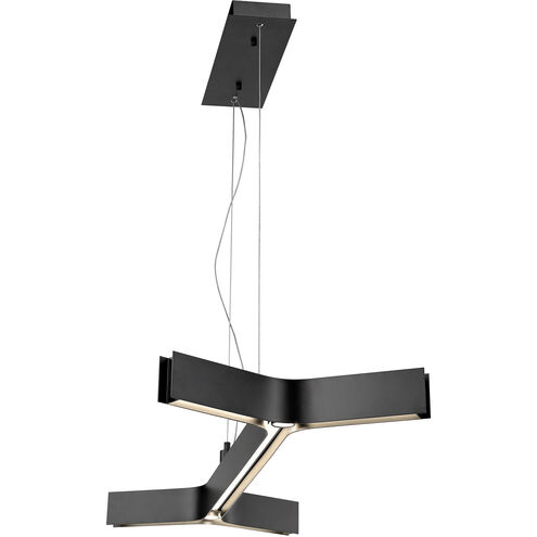 Arcano LED 44 inch Matte Black Linear Chandelier Ceiling Light