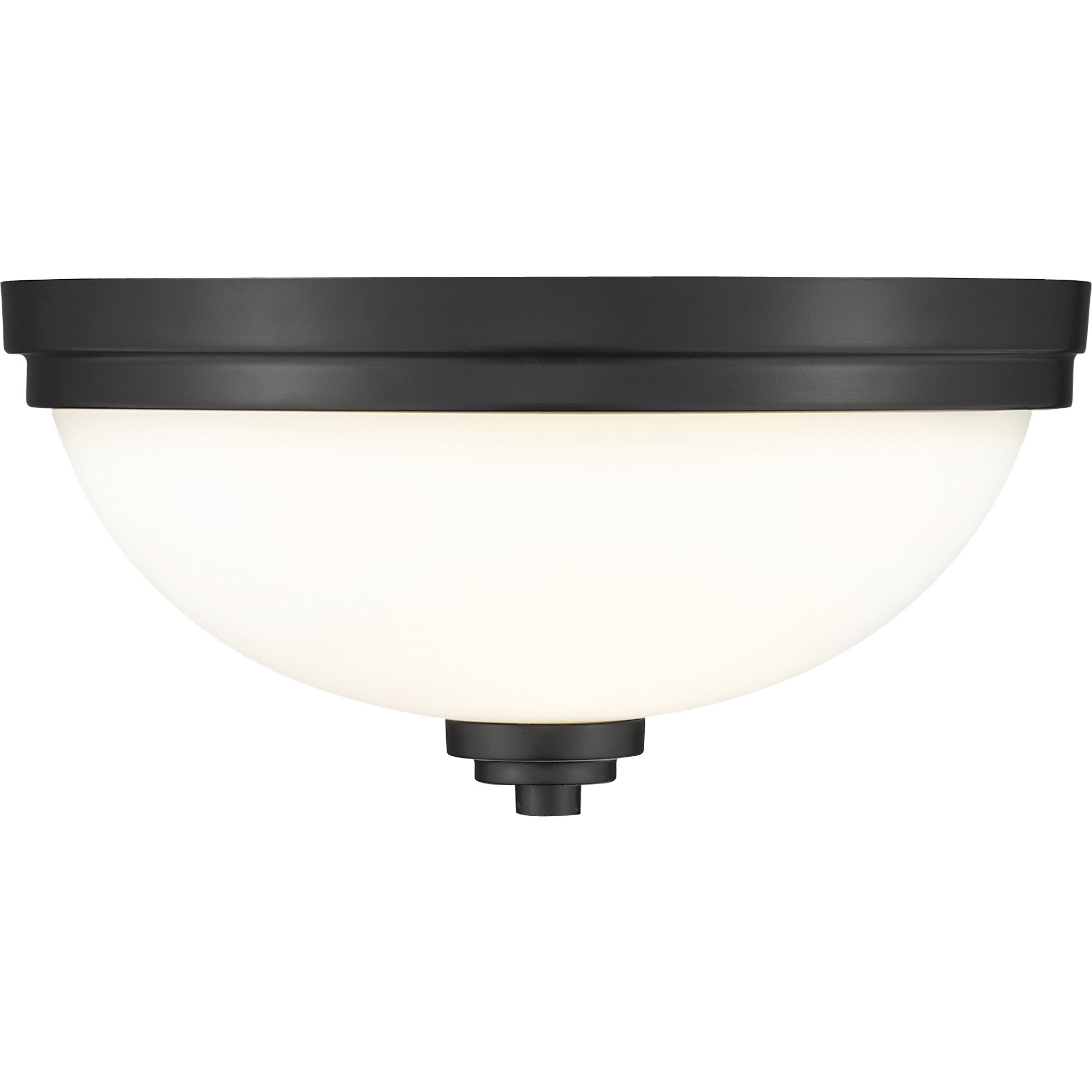 Ashton 3 Light 15 inch Matte Black Flush Mount Ceiling Light in 6