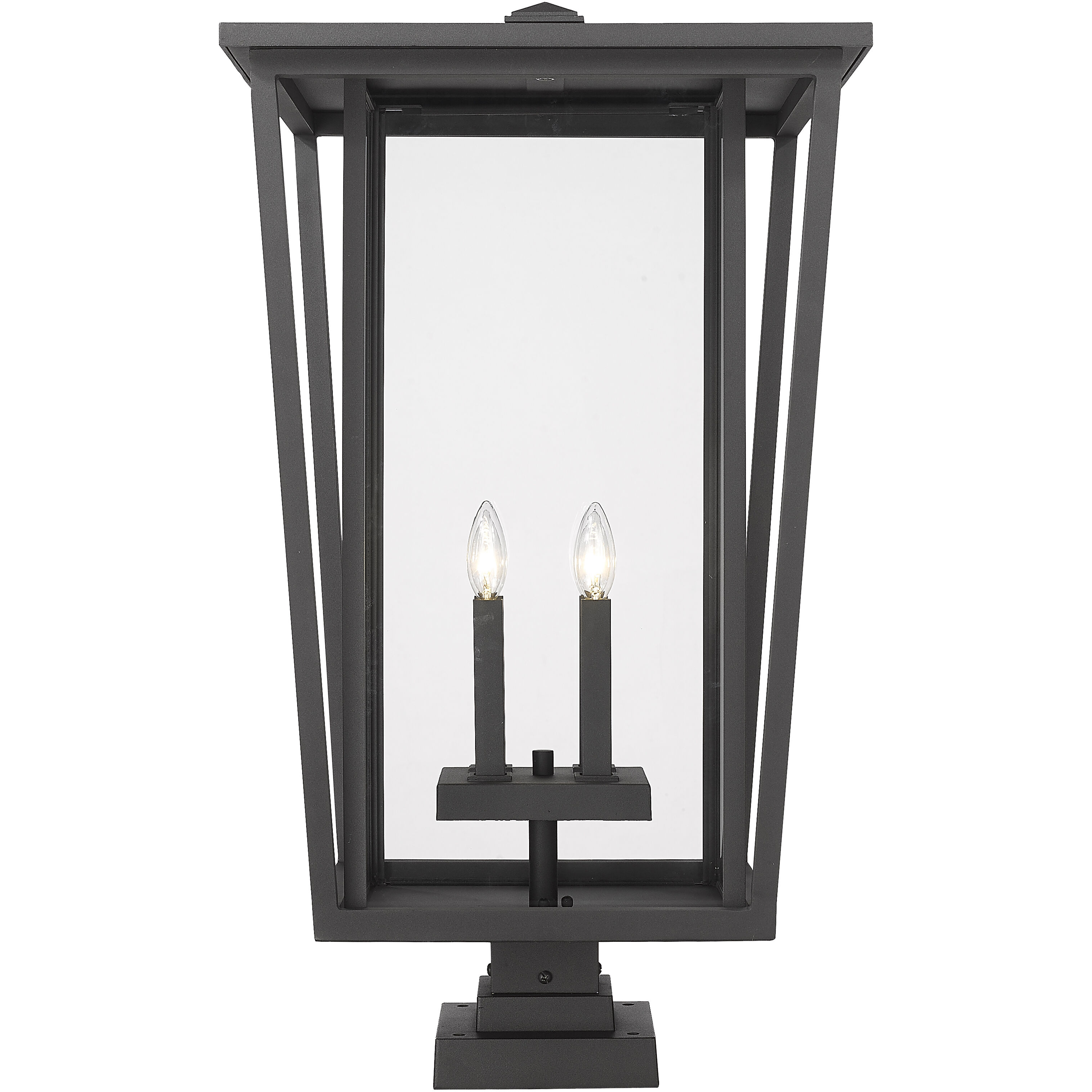 Seoul 4 Light 32 inch Black Outdoor Pier Mounted Fixture