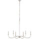 Arrington 6 Light 42 inch Polished Nickel Chandelier Ceiling Light