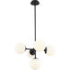 Midnetic 5 Light 22.25 inch Matte Black Pendant Ceiling Light