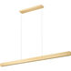 Hudson LED 72 inch Gold Linear Chandelier Ceiling Light