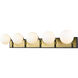 Parsons 5 Light 42.25 inch Matte Black and Olde Brass Vanity Wall Light