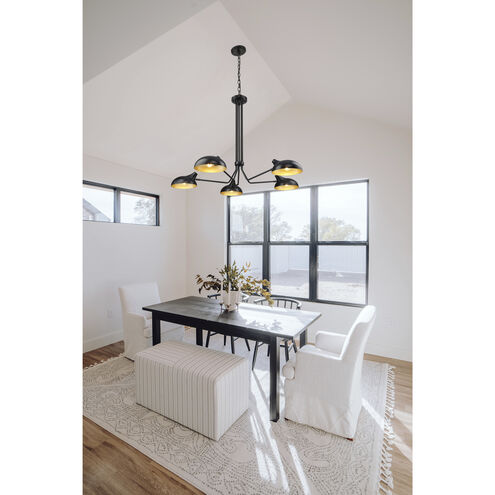 Bellamy 5 Light 52 inch Matte Black Chandelier Ceiling Light