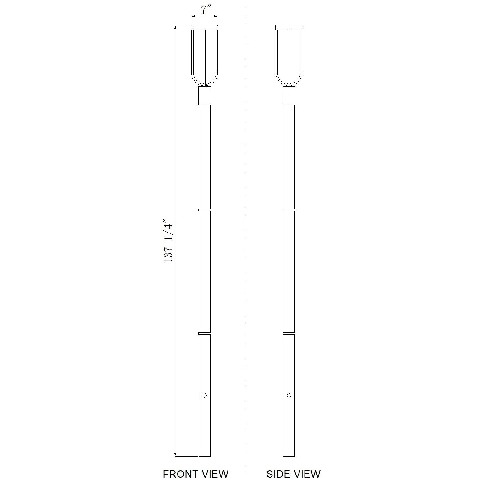 Leland LED 137.25 inch Sand Black Outdoor Post Mounted Fixture
