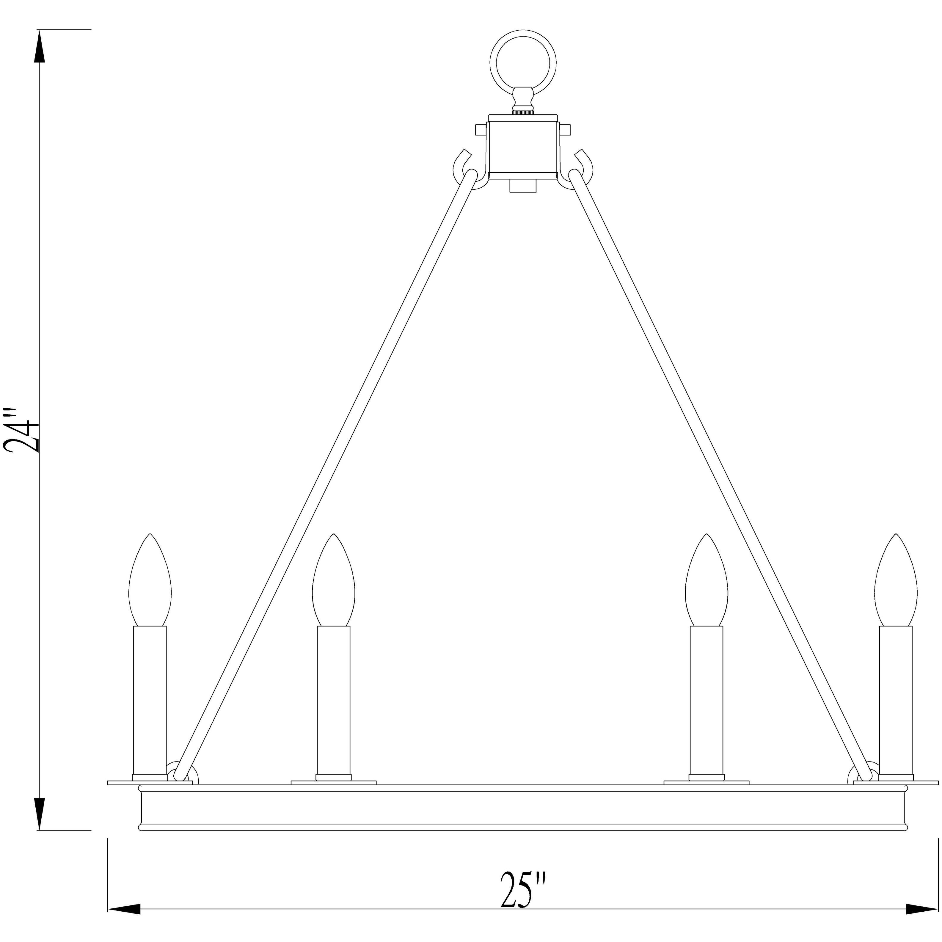 Barclay 6 Light 25 inch Olde Brass Chandelier Ceiling Light
