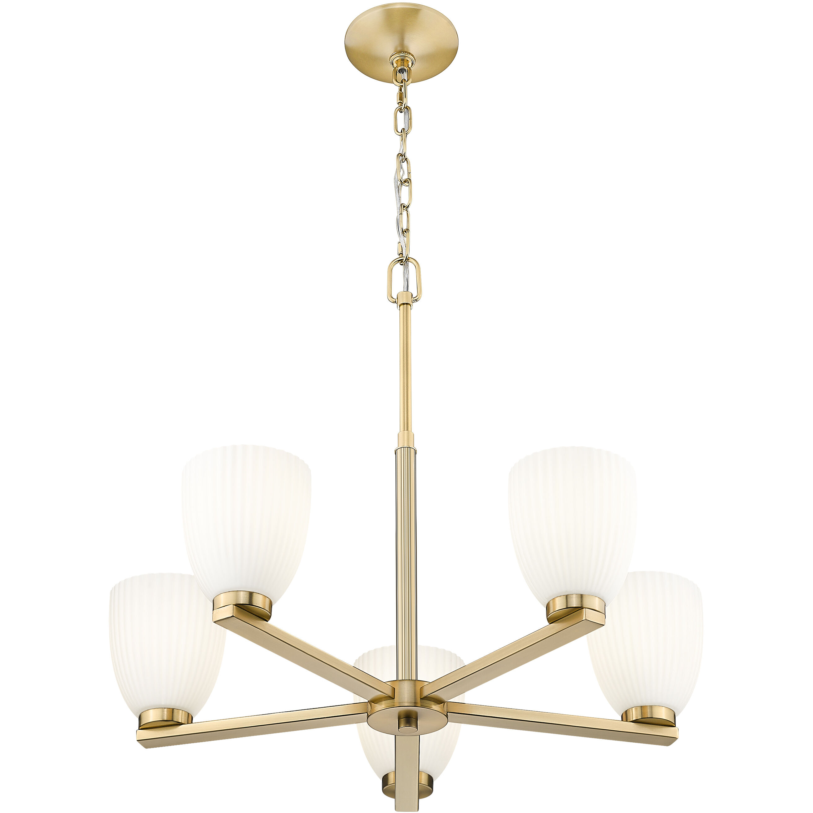 Naya 5 Light 25.25 inch Modern Gold Chandelier Ceiling Light