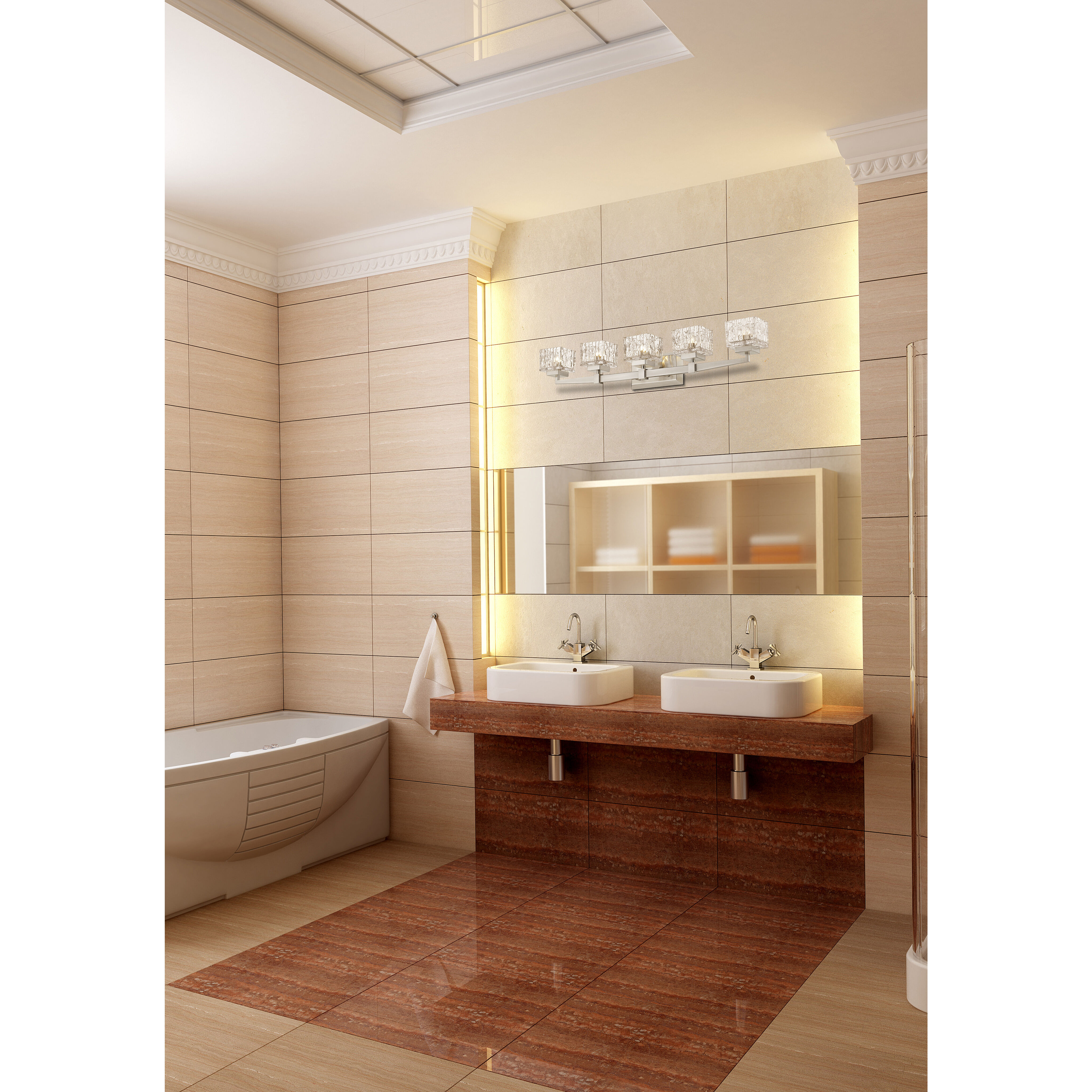 Rubicon LED 36 inch Brushed Nickel Vanity Wall Light