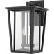 Seoul 2 Light 18.75 inch Black Outdoor Wall Light