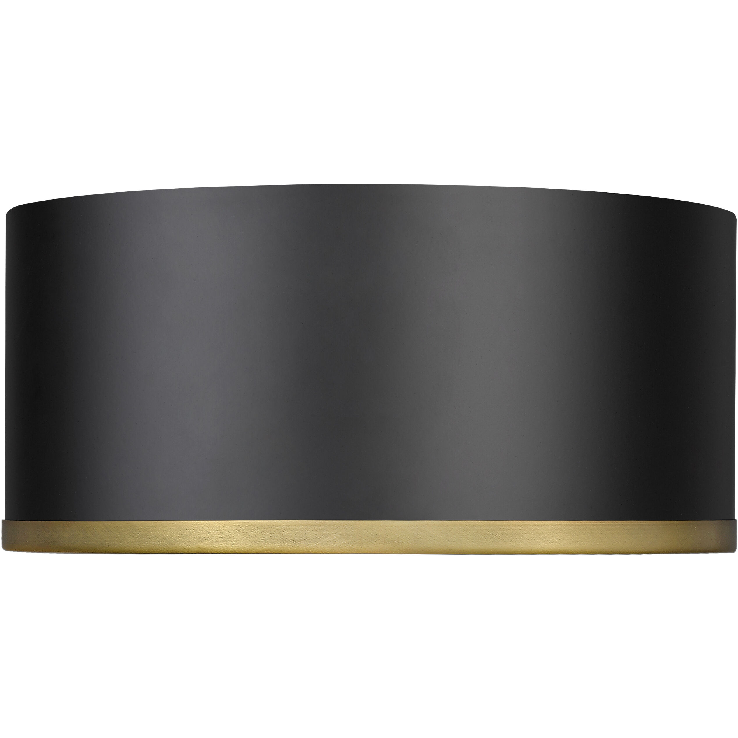 Arlo 2 Light 12.25 inch Matte Black and Rubbed Brass Flush Mount Ceiling Light