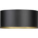 Arlo 2 Light 12.25 inch Matte Black and Rubbed Brass Flush Mount Ceiling Light