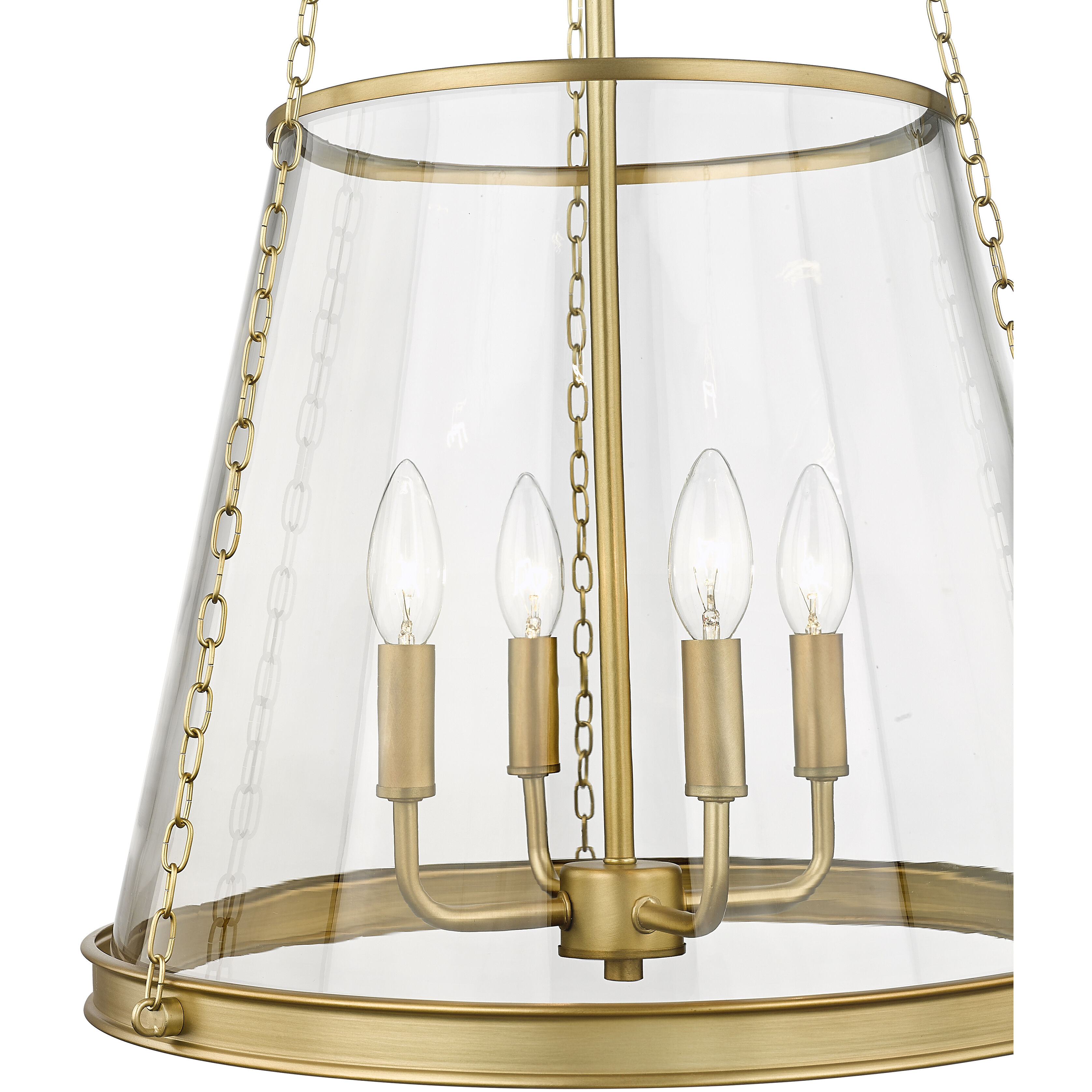 Z-Lite 341P18-RB Prescott 4 Light 18 inch Rubbed Brass Pendant