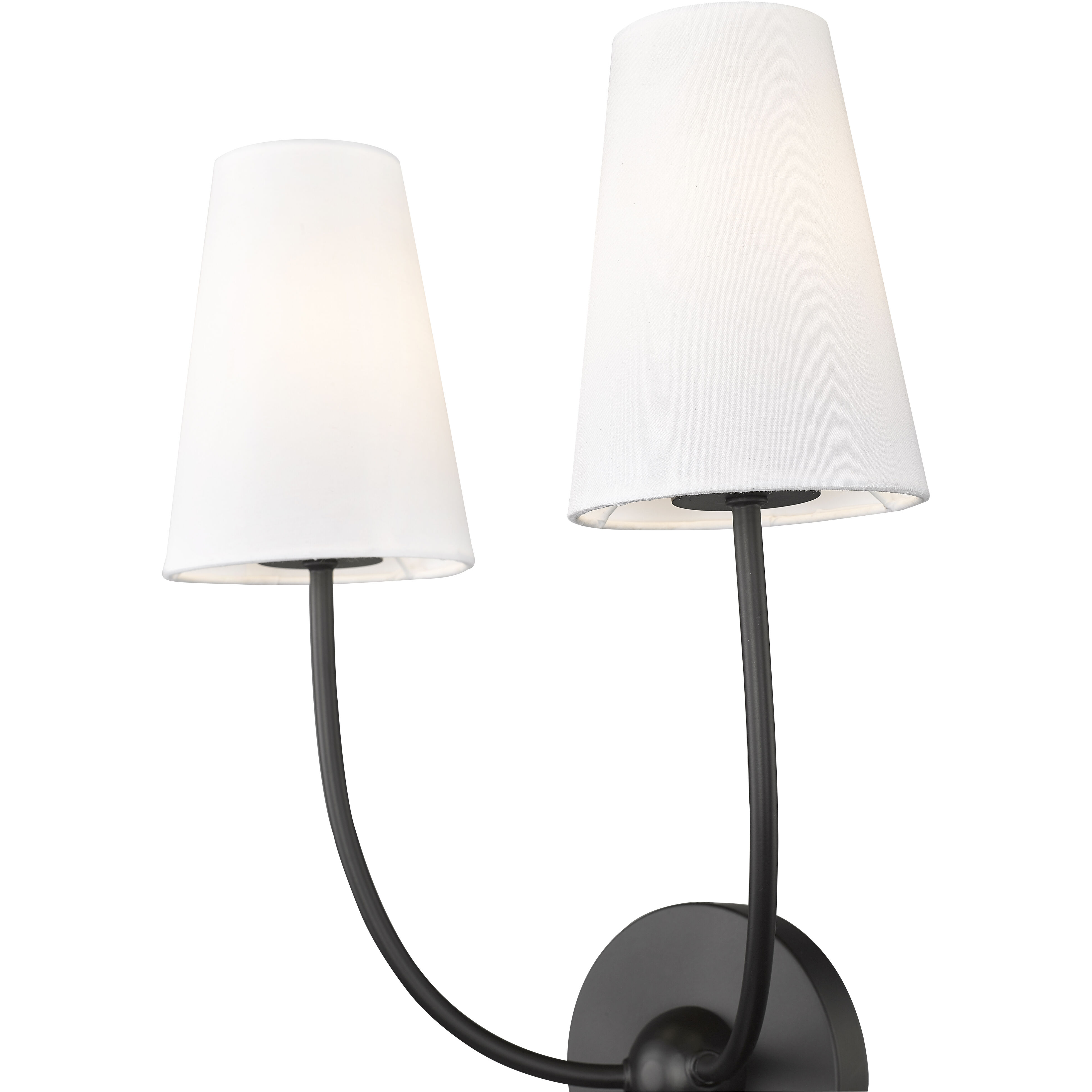 Shannon 2 Light 12.75 inch Matte Black Wall Sconce Wall Light