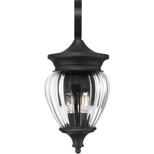 Davina Outdoor Wall Light in Black, G9