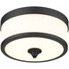 Cosmopolitan 3 Light 13.75 inch Matte Black Flush Mount Ceiling Light