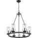 Marlow 6 Light 27.5 inch Ashen Barnboard Outdoor Chandelier