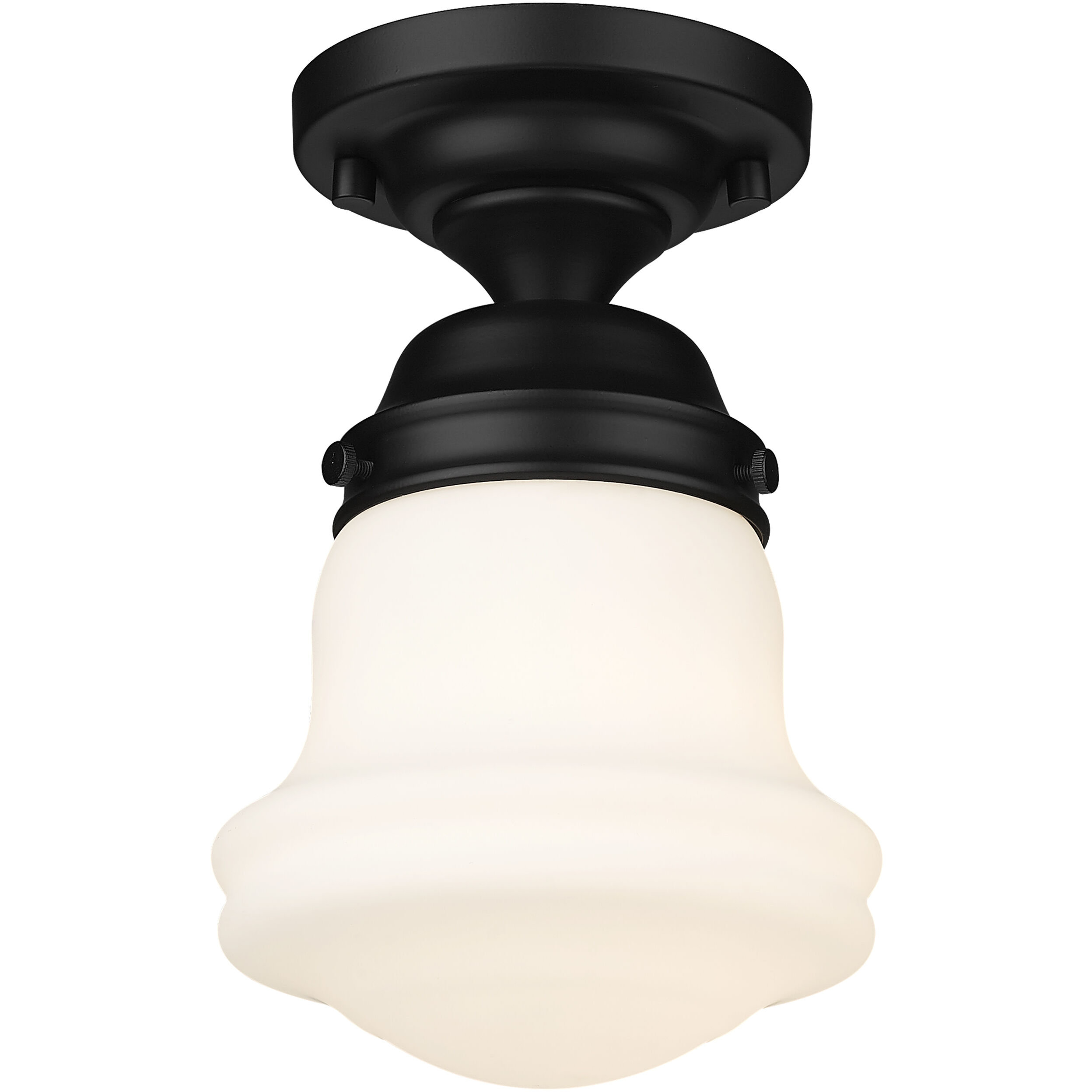 Vaughn 1 Light 6 inch Matte Black Flush Mount Ceiling Light