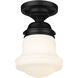 Vaughn 1 Light 6 inch Matte Black Flush Mount Ceiling Light