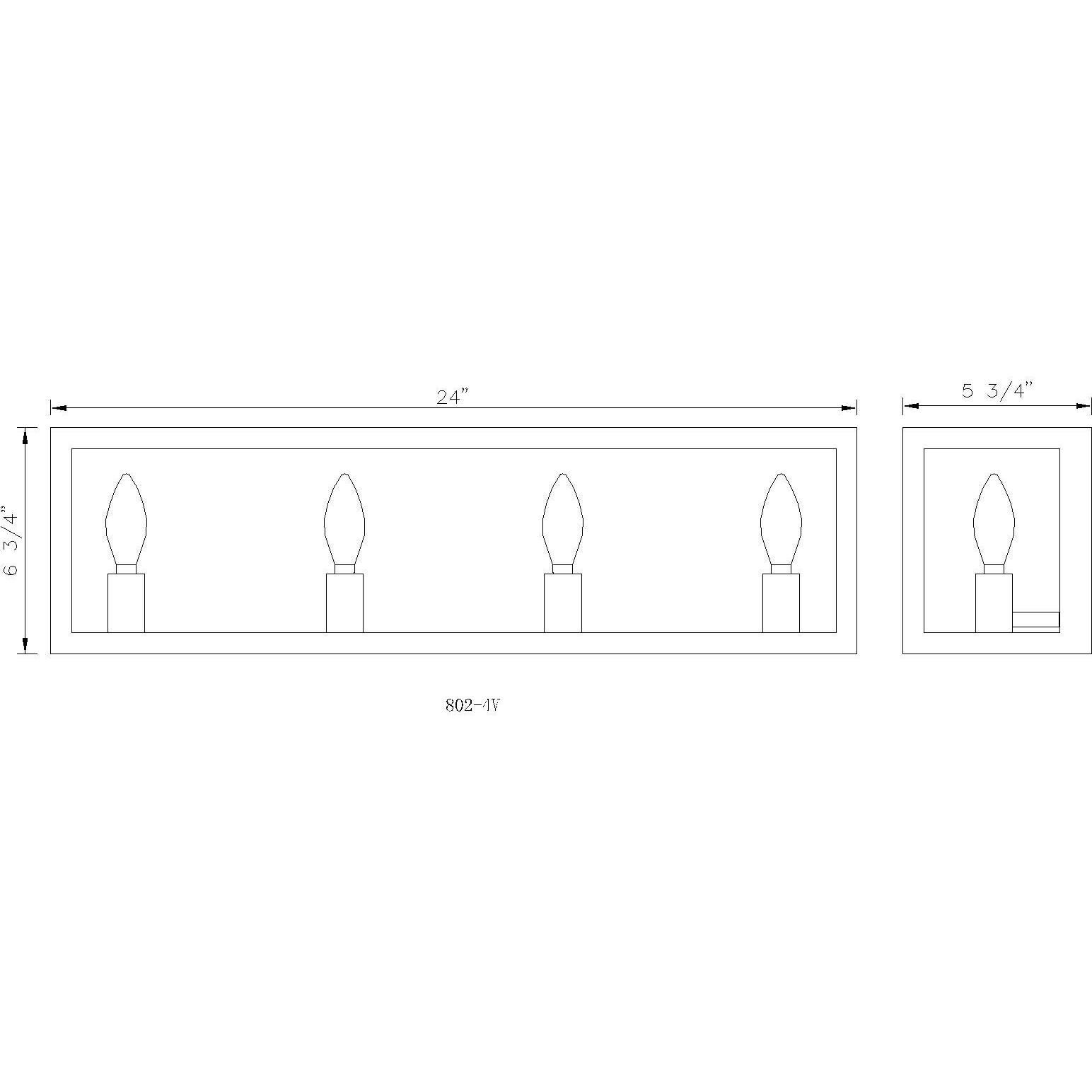 Infinity 4 Light 24 inch Misty Charcoal Vanity Wall Light